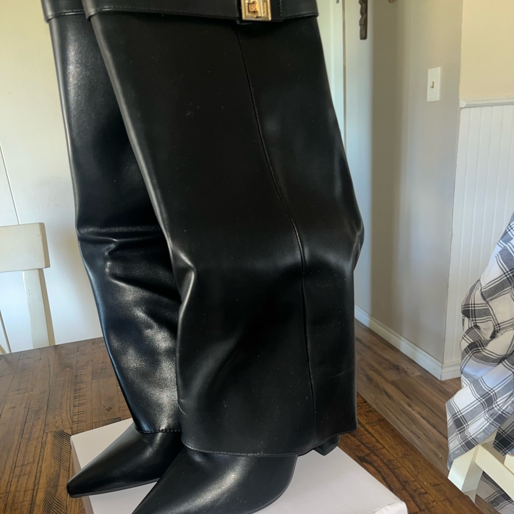 Brand new never wine high boots